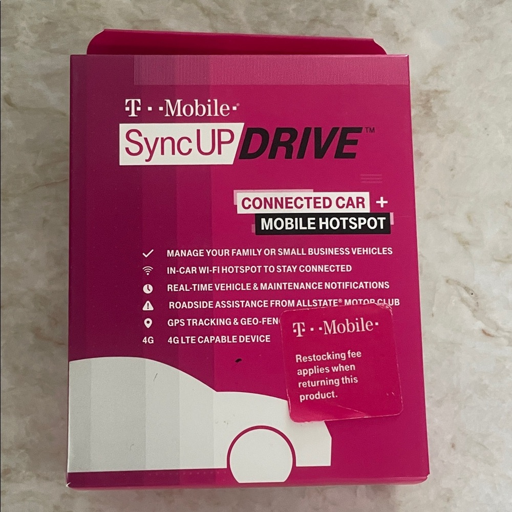 T-Mobile SyncUP DRIVE Connected Car Mobile Hotspot - Pink